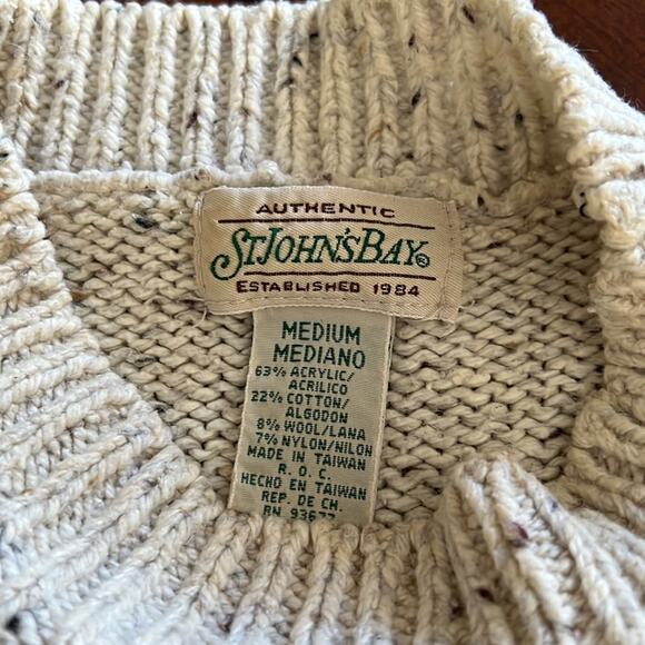 St. John’s Bay Multicolor Pullover Sweater Woman Size Medium Mock Turtleneck - Picture 4 of 7